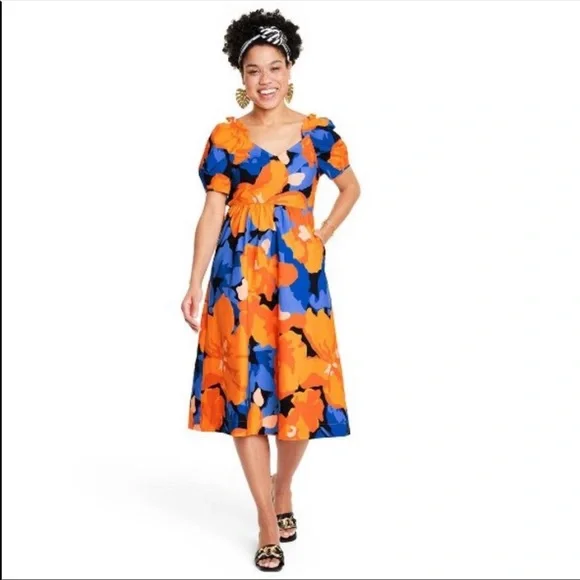 cocktail dress bell sleeves A-Line Ankle Length Satin Wedding Guest Dress COCOMELODY CG0317, Yellow main image 1